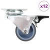 vidaXL Udvojeni okretni kotačići 12 kom 50 mm