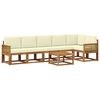 vidaXL Set vanjskih sofa 7 kom. 6-sjedala Prirodna i krem