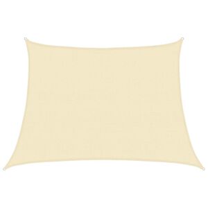 vidaXL Jedro za za&scaron;titu od sunca 160 g/m&sup2; krem 4/5 x 3 m HDPE