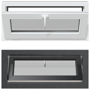 vidaXL Prozor za podrum RISOR 90 x 40 cm PVC i staklo Antracit
