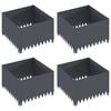 vidaXL Ograda oko Travnjaka 4 pcs 60 x 60 x 35 cm Čelik Antracit
