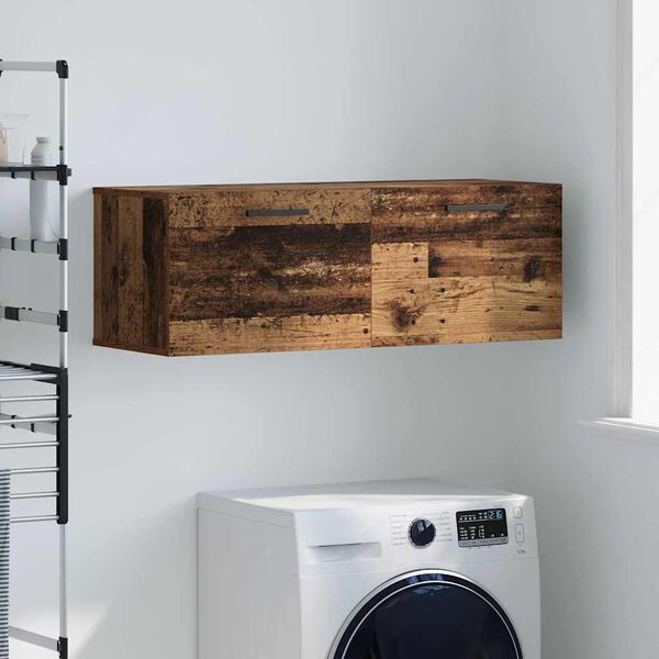 vidaXL Ormar za Zid Staro drvo 100 x 36.5 x 35 cm Konstruirano drvo