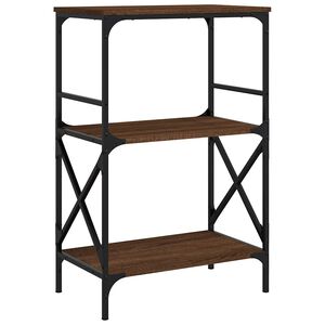 vidaXL Regal za knjige 3 razine smeđa boja hrasta 59x35x90,5 cm drveni