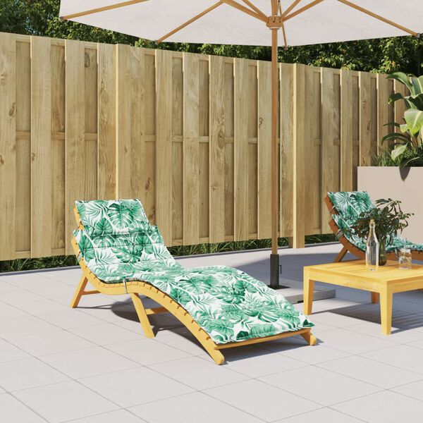 vidaXL Jastuk za ležaljku s uzorkom lišća od tkanine Oxford