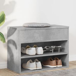 vidaXL Klupa za cipele boja betona 60 x 30 x 45 cm konstruirano drvo