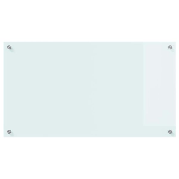 vidaXL Kuhinjski zaštita Bijelo 90 x 50 cm Staklo otporno na udarce