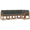 vidaXL Set vanjskih sofa 5 kom. Prirodna i antracit