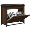 vidaXL Klupa za cipele s preklopnom ladicom boja hrasta 62x32x56 cm