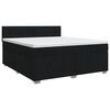 vidaXL Boxspring krevet s madracem Crna 180 x 200 cm Tkanina