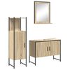 vidaXL Set namje&scaron;taja za kupaonicu 3 kom. Smeđa 33 x 33 x 120,5 cm