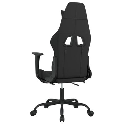 vidaXL Masažna igraća stolica od tkanine s osloncem crno-maskirna