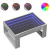 vidaXL Stolić s beskonačnim LED svjetlima boja hrasta 70x53x30 cm