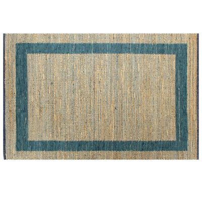 vidaXL Ručno rađeni tepih od jute plavi 80 x 160 cm