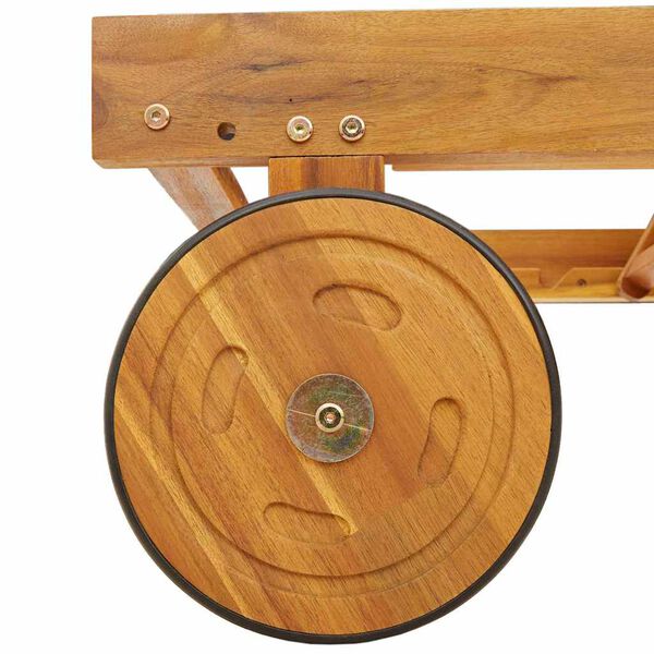 vidaXL Ležaljka 2 pcs Crvena 200 x 67 x 84cm Čvrsto drvo akacije