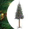 vidaXL Mr&scaron;avo božićno drvce Zelena 180 cm PVC i čvrsto drvo bora