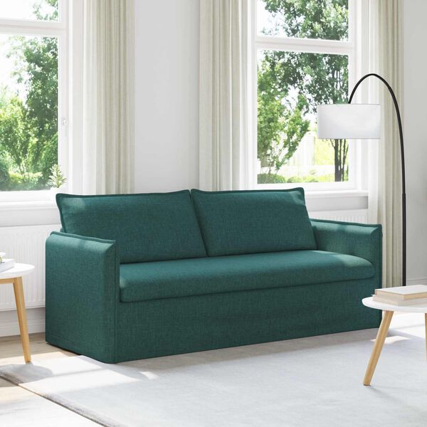 vidaXL Sofa Tamnozelena 196 x 82 x 85 cm tkanina