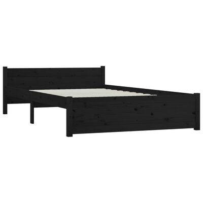 vidaXL Okvir za krevet s ladicama crni 120 x 190 cm mali bračni