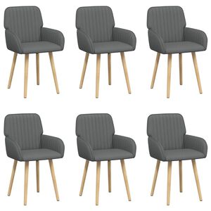 vidaXL Trpezarijske stolice 6 pcs Tkanina Tamnosiva