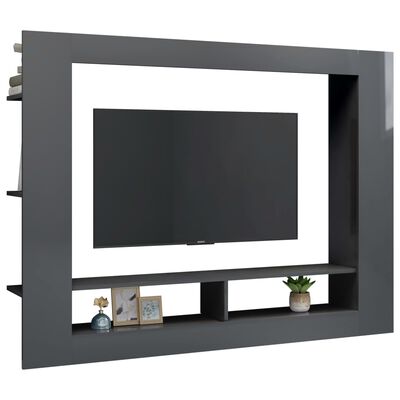 vidaXL TV ormarić sjajni sivi 152 x 22 x 113 cm od konstruiranog drva