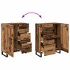 vidaXL Highboard s ladicama 2 pcs Staro drvo Konstruirano drvo