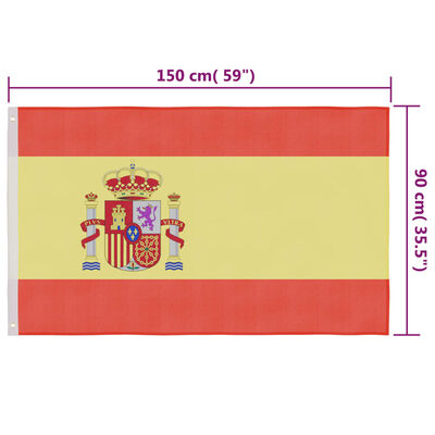 vidaXL Španjolska zastava 90 x 150 cm