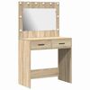 vidaXL Toaletni stol Sonoma hrast 78,5 x 41 x 135 cm Konstruirano drvo