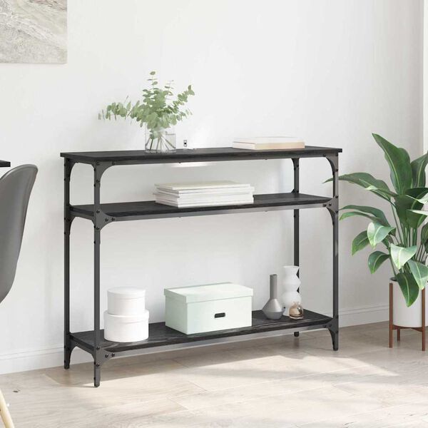 vidaXL Konzolna stolica Crni hrast 100 x 29 x 75 cm Konstruirano drvo