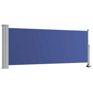 vidaXL Uvlačiva bočna tenda za terasu 100 x 300 cm plava