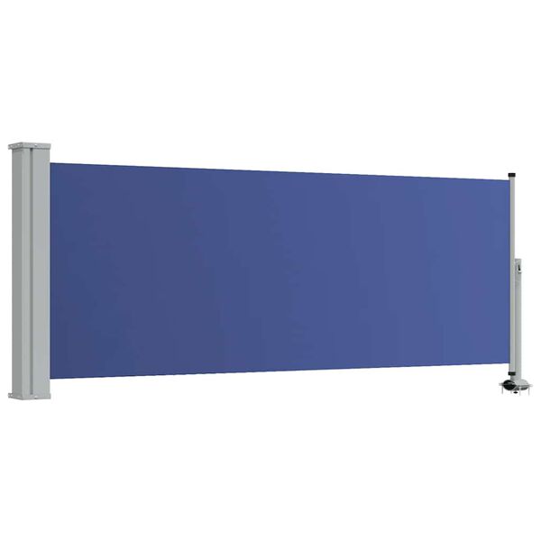 vidaXL Uvlačiva bočna tenda za terasu 100 x 300 cm plava
