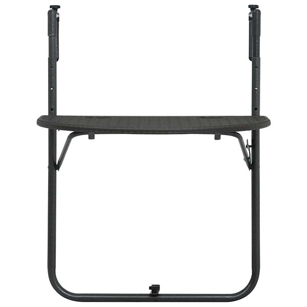 vidaXL Viseći balkonski stol smeđi 60 x 64 x 83,5 cm plastični