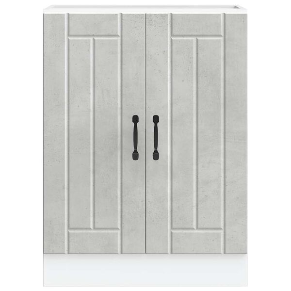 vidaXL Donji ormarić za umivaonik Lucca boja betona konstruirano drvo