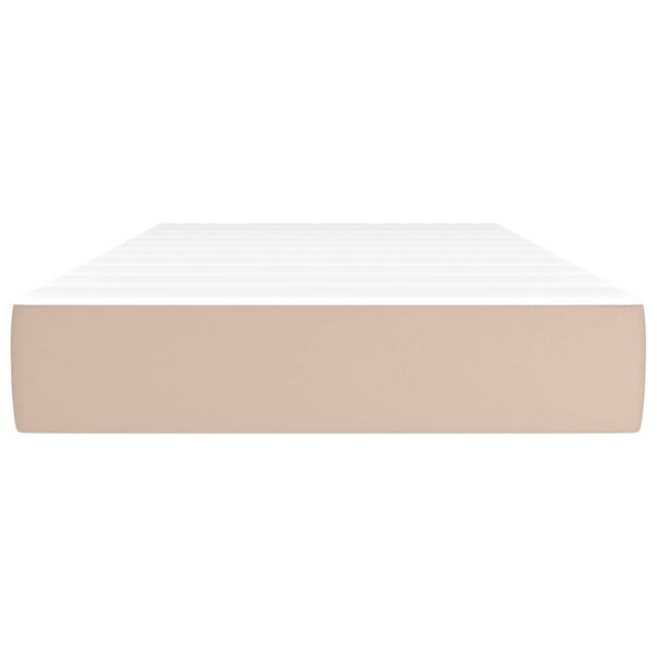 vidaXL Madrac s oprugama boja cappuccina 120x190x20 cm umjetne kože