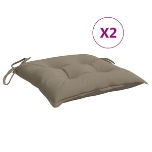 vidaXL Jastuci za stolice 2 kom smeđesivi 40x40x7 cm od tkanine Oxford