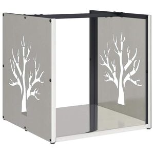 vidaXL Stalak za drva za ogrjev40x40x40 cm od nehrđajućeg čelika