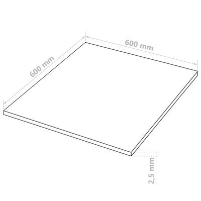vidaXL Ploče od MDF-a 20 kom kvadratne 60 x 60 cm 2,5 mm