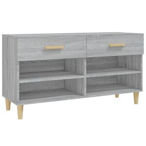 vidaXL Ormarić za cipele sivi hrast 102 x 35 x 55 cm konstruirano drvo