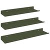 vidaXL Lebdeća polica 3 pcs Maslinasto zelena 40 x 9 x 2,5 cm Čelik