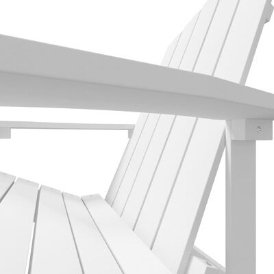vidaXL Vrtna stolica Adirondack HDPE bijela