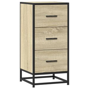 vidaXL Komoda boja hrasta 35,5 x 35 x 76 cm konstruirano drvo i metal