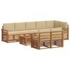 vidaXL Set vanjskih sofa 9 kom. Prirodna i bež Poliester