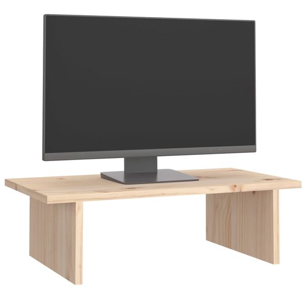 vidaXL Stalak za monitor 50 x 27 x 15 cm od masivne borovine