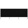 vidaXL Vjetrobran s 3 panela od tkanine 400 x 120 cm crni