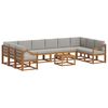 vidaXL Set vanjskih sofa s jastukom 11 pcs Prirodna i svijetlo siva
