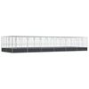 vidaXL Kavez za ptice s produžetkom srebrni 1246x414x212 cm čelični