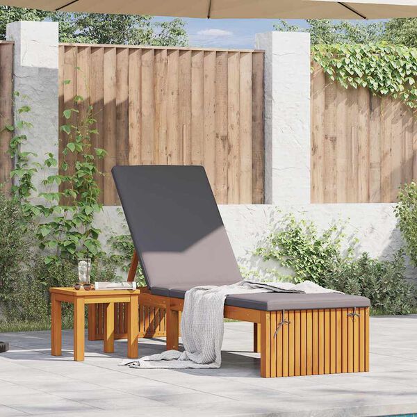 vidaXL Ležaljka Prirodna nafta 200 x 55 x 94 cm Čvrsto drvo akacije