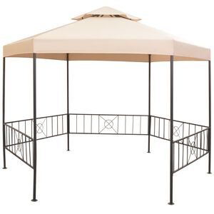 vidaXL Vrtni &scaron;ator/sjenica/paviljon/ &scaron;esterokutni bež 323 x 265 cm