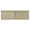 vidaXL Zidna polica s ladicama boja hrasta 60 x 26 x 18,5 cm drvena