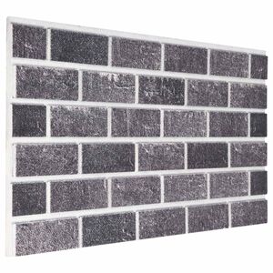 vidaXL Zidne panele 10 pcs Crna i Siva 100 x 50 cm EPS pjena