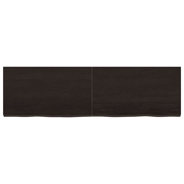 vidaXL Kupaonska radna ploča tamnosmeđa 140x40x(2-4) cm tretirano drvo