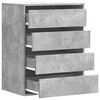 vidaXL Kutna komoda s ladicama siva boja betona 60x41x76 cm drveni